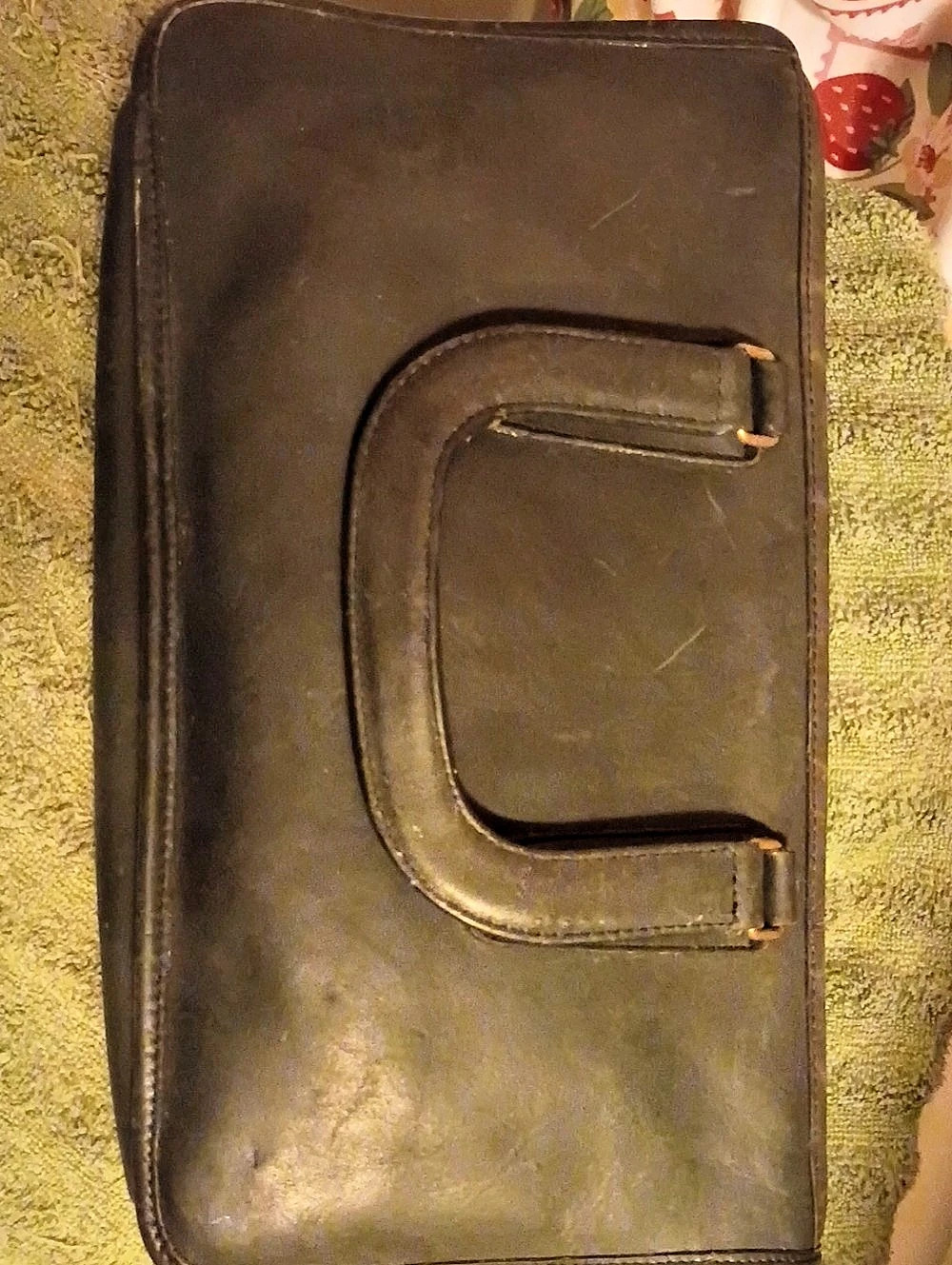 Coach Leather Laptop Bag in Black